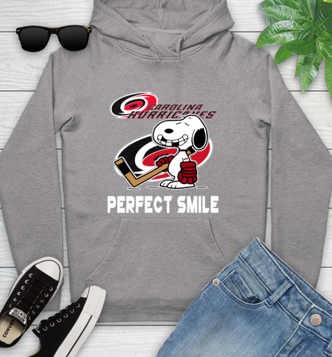 NHL Carolina Hurricanes Snoopy Perfect Smile The Peanuts Movie Hockey T Shirt Youth Hoodie 6