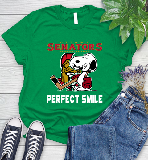 NHL New York Rangers Snoopy Perfect Smile The Peanuts Movie Hockey T Shirt Women's T-Shirt 9