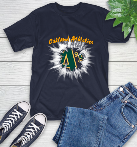 Oakland Athletics MLB Baseball Adoring Fan Rip Sports T-Shirt 3
