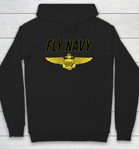 Fly Navy Shirt Pilot Wings Hoodie