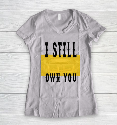 I Still Own You Funny Football Shirt Women's V-Neck T-Shirt 6