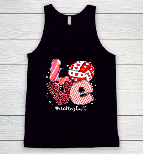 Funny Valentine Volleyball Player Sport Lovers Family Outfit Tank Top