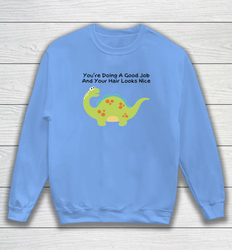 Dinosaur Funny Shirt You Are Doing A Good Job And Your Hair Looks Nice Sweatshirt 7