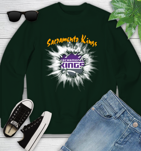 Sacramento Kings NBA Basketball Rip Sports Youth Sweatshirt 9