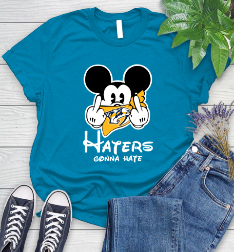 NHL New Jersey Devils Haters Gonna Hate Mickey Mouse Disney Hockey T Shirt Women's T-Shirt 10