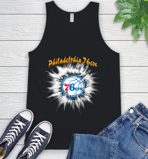 Philadelphia 76ers NBA Basketball Rip Sports Tank Top Philadelphia 76ers NBA Basketball Rip Sports Tank Top