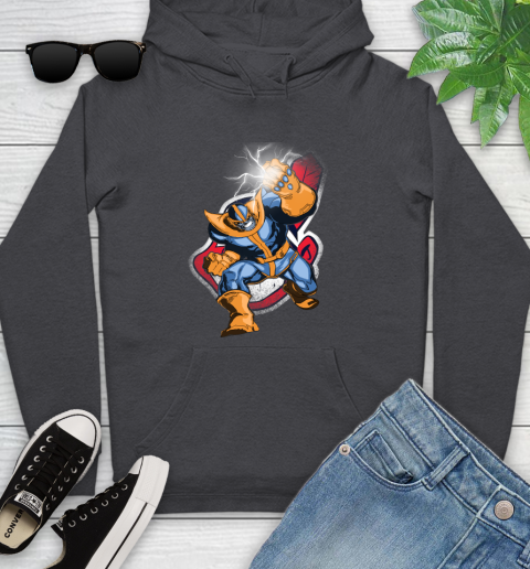 Cleveland Indians MLB Baseball Thanos Avengers Infinity War Marvel Youth Hoodie 8