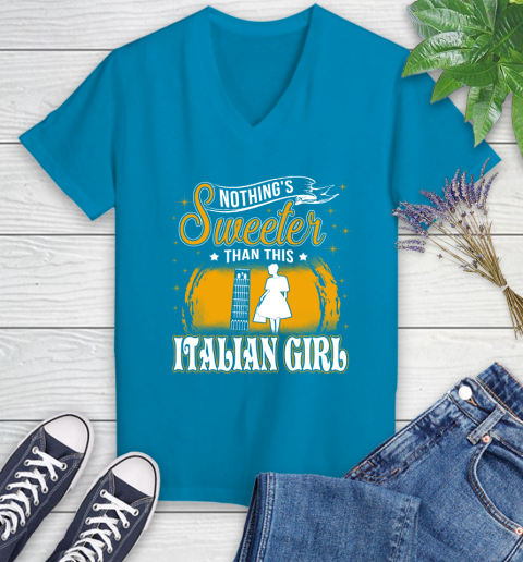 Nothing's Sweeter Than This Italian Girl Women's V-Neck T-Shirt 7