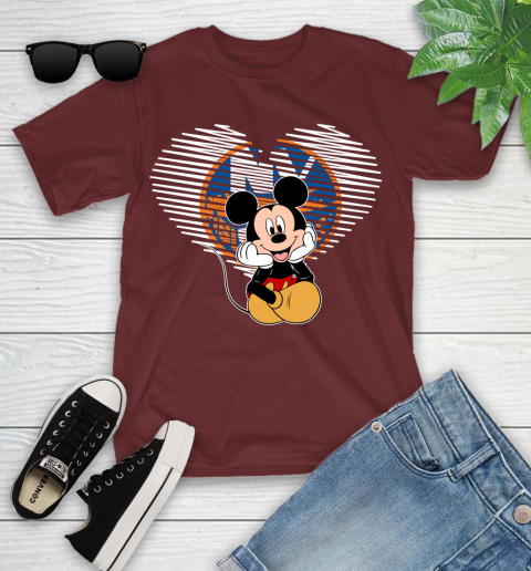NHL New York Islanders The Heart Mickey Mouse Disney Hockey Youth T-Shirt 14