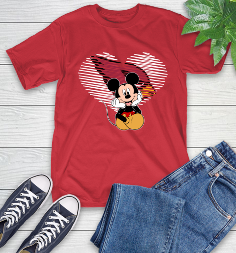 NFL Arizona Cardinals The Heart Mickey Mouse Disney Football T Shirt_000 T-Shirt 11