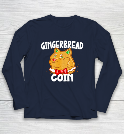 Xmas Dogecoin Crypto Christmas Gingerbread Coin Shiba Inu Long Sleeve T-Shirt 2