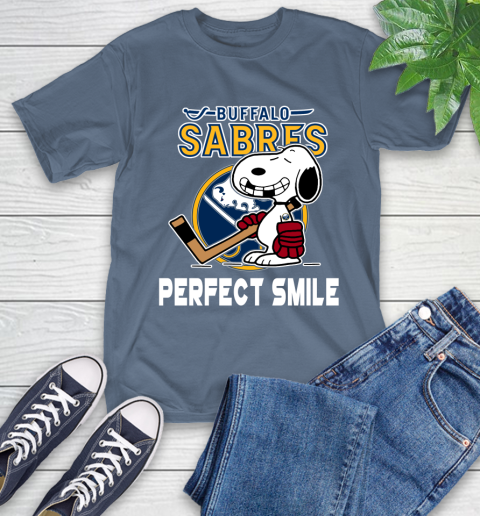 NHL Buffalo Sabres Snoopy Perfect Smile The Peanuts Movie Hockey T Shirt T-Shirt 8