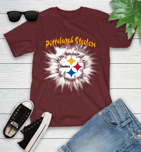 Pittsburgh Steelers NFL Football Adoring Fan Rip Sports Youth T-Shirt 14