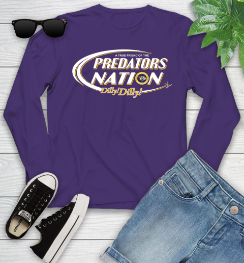 NHL A True Friend Of The Nashville Predators Dilly Dilly Hockey Sports Youth Long Sleeve 4