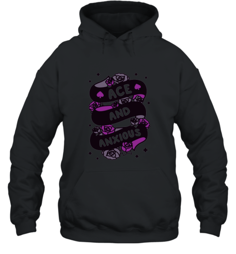 Asexual pride LGBTQ pride and also being anxious t shirts Hooded