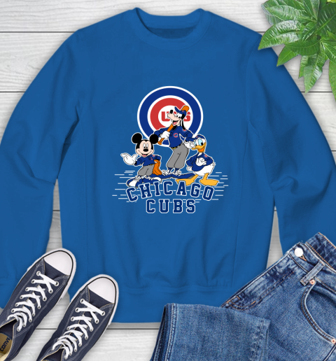MLB Chicago Cubs Mickey Mouse Donald Duck Goofy Baseball T Shirt Sweatshirt 9