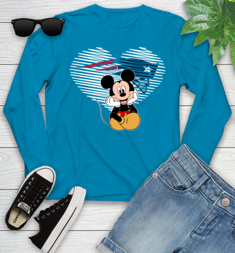 NFL New England Patriots The Heart Mickey Mouse Disney Football T Shirt_000 Youth Long Sleeve 9 NFL New England Patriots The Heart Mickey Mouse Disney Football T Shirt_000 Youth Long Sleeve - Image 9