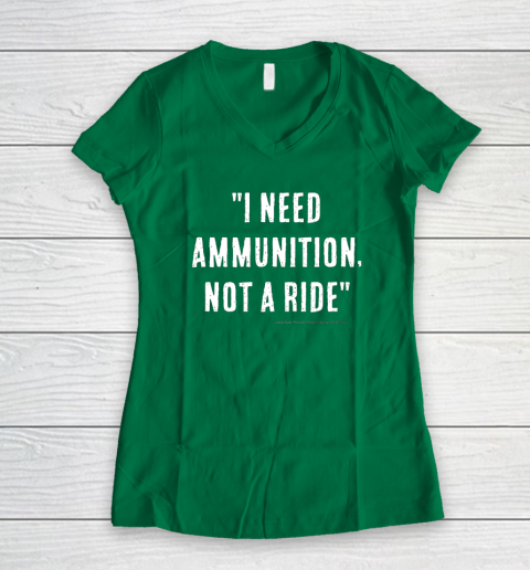 I Need Ammunition Not A Ride Ukrainian President Zelensky Women's V-Neck T-Shirt 3