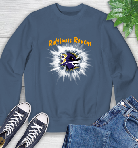 Baltimore Ravens NFL Football Adoring Fan Rip Sports Sweatshirt 8