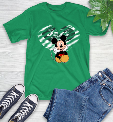 NFL New York Jets The Heart Mickey Mouse Disney Football T Shirt_000 T-Shirt 7