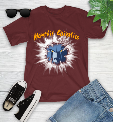 Memphis Grizzlies NBA Basketball Rip Sports Youth T-Shirt 14