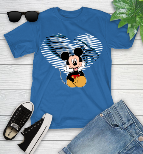 NFL Philadelphia Eagles The Heart Mickey Mouse Disney Football T Shirt_000 Youth T-Shirt 12