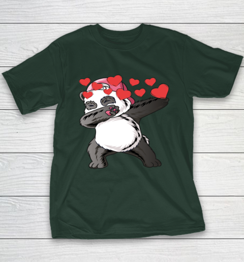 VALENTINE HEART bear DABBING PANDA Youth T-Shirt 3