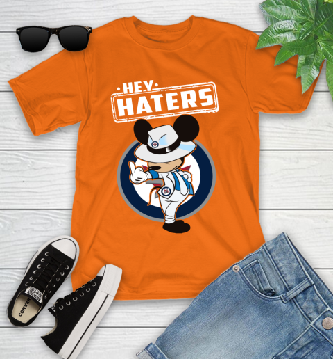 NHL Hey Haters Mickey Hockey Sports Winnipeg Jets Youth T-Shirt 9
