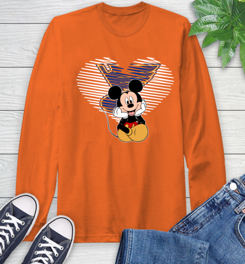 NHL St.Louis Blues The Heart Mickey Mouse Disney Hockey Long Sleeve T-Shirt 4