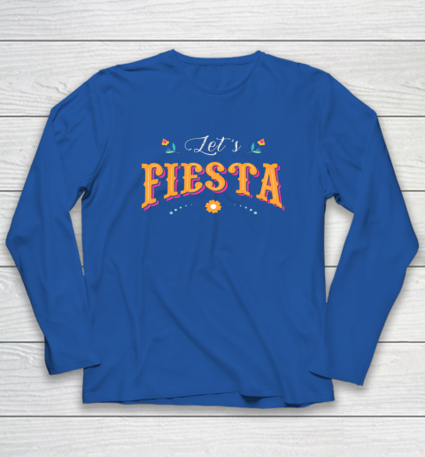 Cinco De Mayo Party Lets Fiesta Mexican Typography Long Sleeve T-Shirt 5