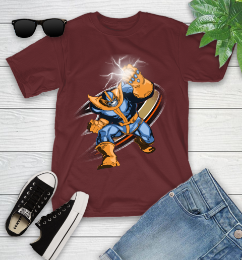 Anaheim Ducks NHL Hockey Thanos Avengers Infinity War Marvel Youth T-Shirt 14