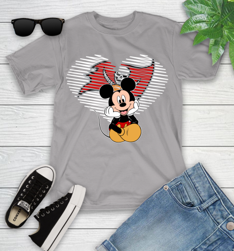NFL Tampa Bay Buccaneers The Heart Mickey Mouse Disney Football T Shirt_000 Youth T-Shirt 4