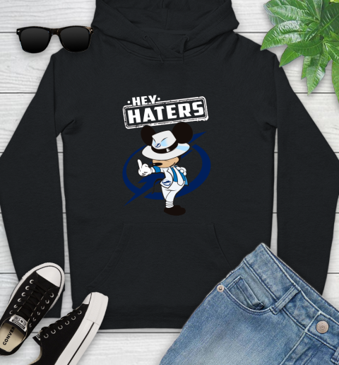 NHL Hey Haters Mickey Hockey Sports Tampa Bay Lightning Youth Hoodie