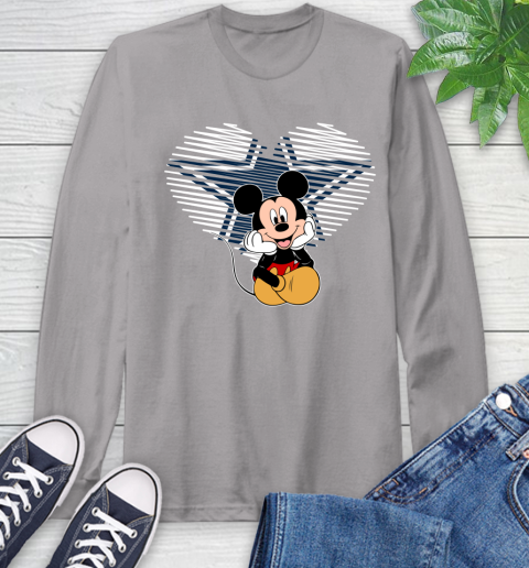 NFL Dallas Cowboys The Heart Mickey Mouse Disney Football T Shirt_000 Long Sleeve T-Shirt 6