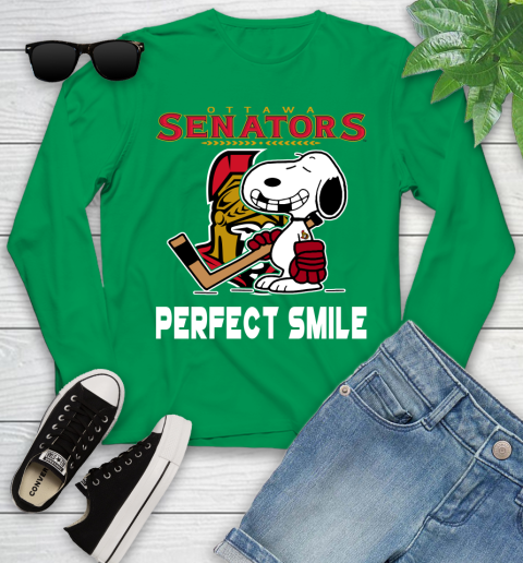 NHL New York Rangers Snoopy Perfect Smile The Peanuts Movie Hockey T Shirt Youth Long Sleeve 7