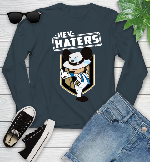 NHL Hey Haters Mickey Hockey Sports Vegas Golden Knights Youth Long Sleeve 9
