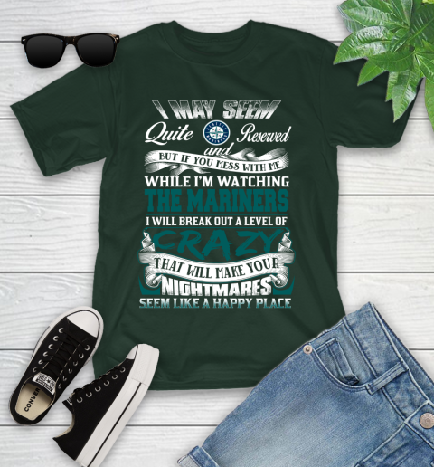 Seattle Mariners MLB Baseball Don't Mess With Me While I'm Watching My Team Youth T-Shirt 5
