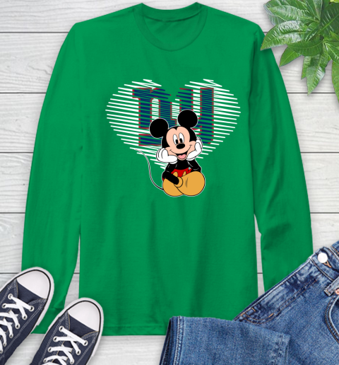 NFL New York Giants The Heart Mickey Mouse Disney Football T Shirt_000 Long Sleeve T-Shirt 8