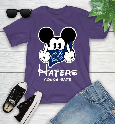 NHL Tampa Bay Lightning Haters Gonna Hate Mickey Mouse Disney Hockey T Shirt Youth T-Shirt 3