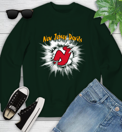 New Jersey Devils NHL Hockey Adoring Fan Rip Sports Youth Sweatshirt 9