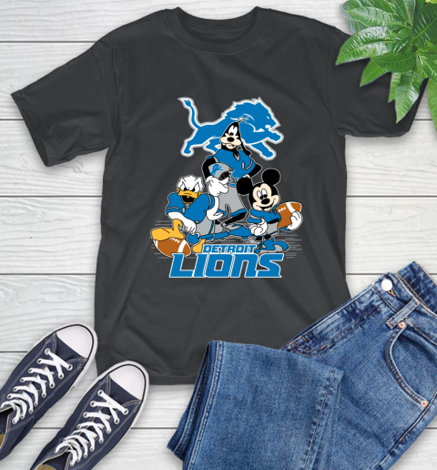 NFL Detroit Lions Mickey Mouse Donald Duck Goofy Football Shirt T-Shirt