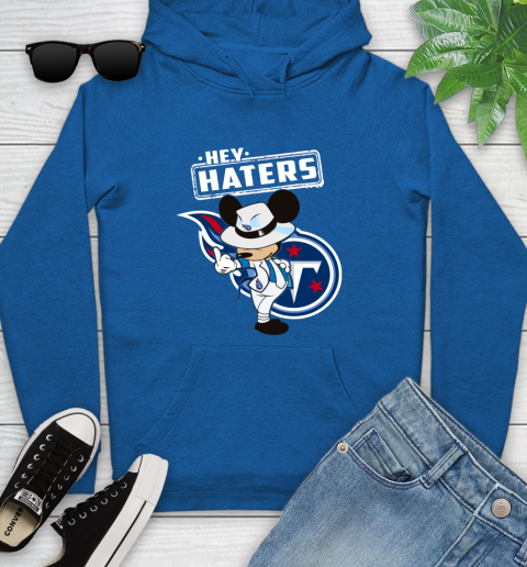NFL Hey Haters Mickey Football Sports Tennessee Titans Youth Hoodie 11