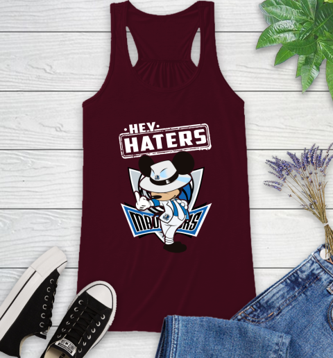 NBA Hey Haters Mickey Basketball Sports Dallas Mavericks Racerback Tank 2