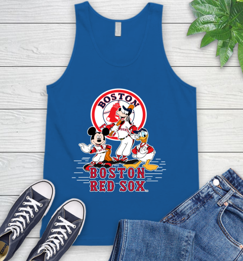 MLB Boston Red Sox Mickey Mouse Donald Duck Goofy Baseball T Shirt Tank Top 4