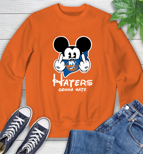 NHL New York Islanders Haters Gonna Hate Mickey Mouse Disney Hockey T Shirt Sweatshirt 3