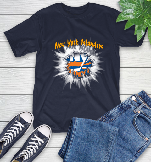 New York Islanders NHL Hockey Adoring Fan Rip Sports T-Shirt 3