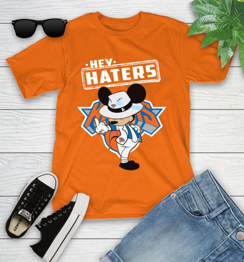 NBA Hey Haters Mickey Basketball Sports New York Knicks Youth T-Shirt 9