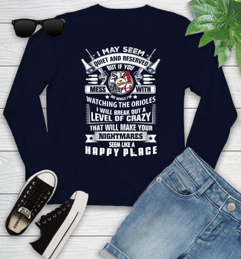 Baltimore Orioles MLB Baseball Don't Mess With Me While I'm Watching My Team Sports Youth Long Sleeve 2