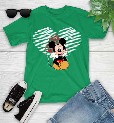 MLB Boston Red Sox The Heart Mickey Mouse Disney Baseball T Shirt_000 Youth T-Shirt 8