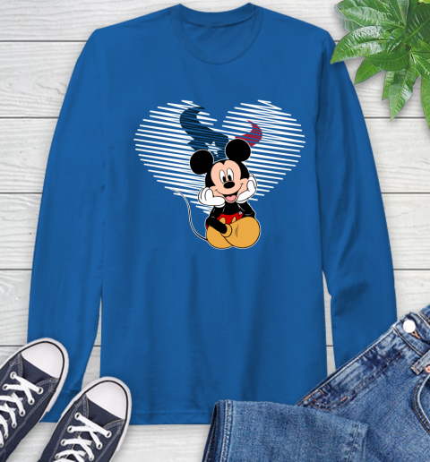 NFL Houston Texans The Heart Mickey Mouse Disney Football T Shirt_000 Long Sleeve T-Shirt 10